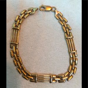 Unique 14KT Yellow Gold Flexible Link Chain Bracelet